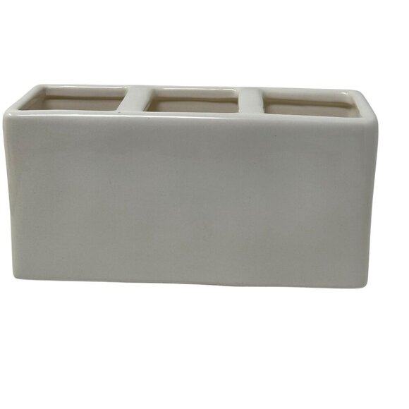 Rae Dunn Ceramic THINGS Organizer Desk Caddy Pen Holder Kitchen Office College - Picture 4 of 12